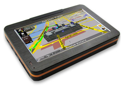 4.3인치 휴대용 차량 내비게터 GPS V4302 지원 BT,AV-IN,FM, 멀티미디어 플레이어